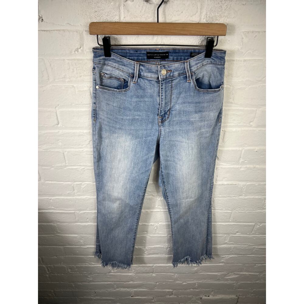 Sanctuary Women's Connector Kick Crop Standard Rise Mid Rise Blue Size 29